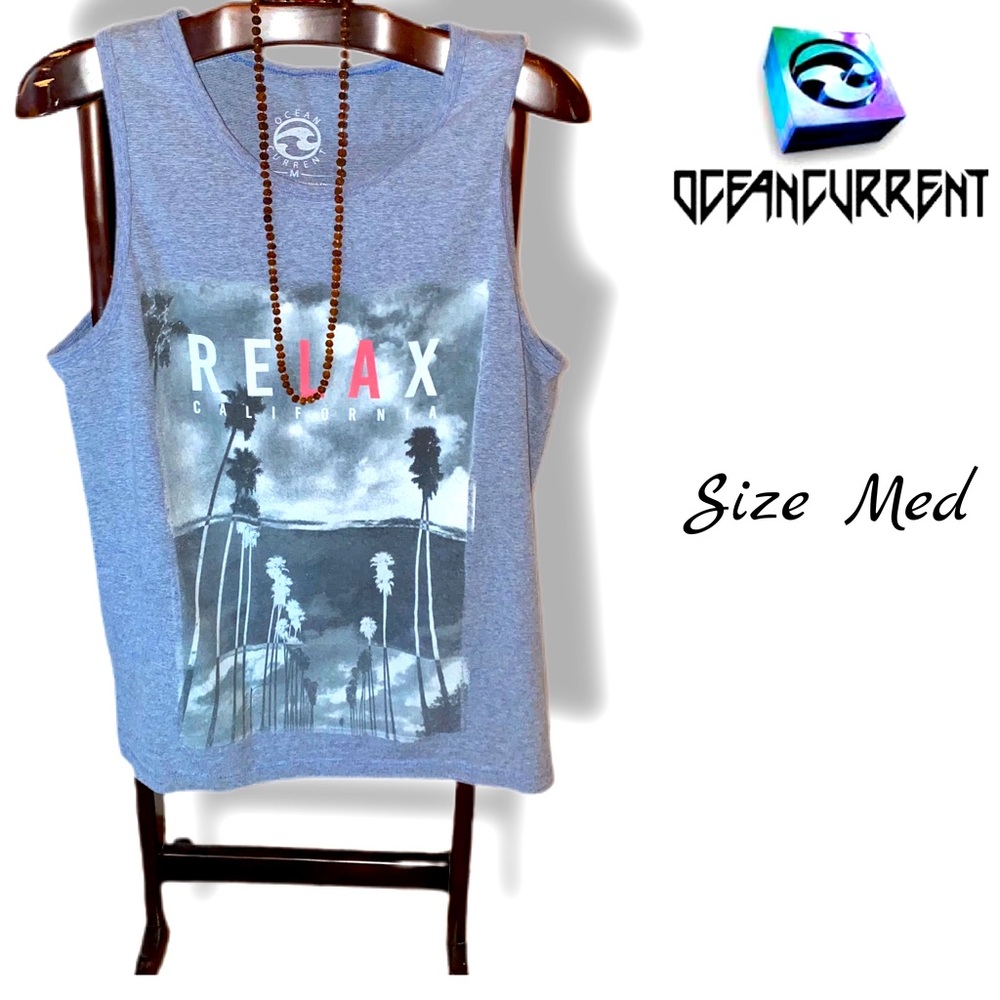 Ocean Current Tank Top  Beach Shirt Size Medium